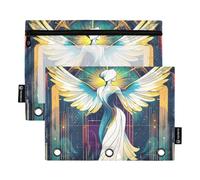 KLL Angel Pochette transparente pour classeur à 3 anneaux avec 3 trous pour fournitures scolaires
