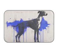 KLL Art Dog Tapis de refroidissement d'été pour chien Bleu rétro Gris Tapis de refroidissement pour chiens Couverture auto-rafraîchissante pour chatons Accessoires pour chat Cama refreshcante para