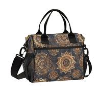 KLL Batik Sac à déjeuner thermique motif cachemire pour homme avec bandoulière Grand sac à déjeuner pour femme pour l'extérieur Bolsa para lonche de Mujer