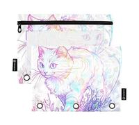 KLL Beauty Ragdoll Trousse de maquillage avec 3 trous pour fournitures de papeterie pour étudiants