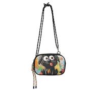 KLL Cartoon Chic Rottweiler Dog Side Bag Crossbody for Men Beauty with Adjustable Strap Casual Phone Chest Bag For Hiking Travel