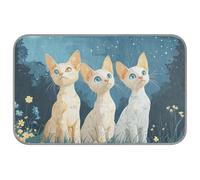 KLL Cartoon Devon Rex Cats Summer Cooling Mat for Dogs Self Cooling Mat for Cats for Bunny Travel Wireless Cama refreshcante para Perros M