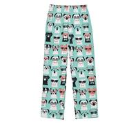 KLL Cartoon Minimalist Dogs Lovely Green Boys Pyjama Pants Elastic Waist Big Boys Pyjama Lounge Pants Girls Christmas Pyjama Pants 13-14 ans