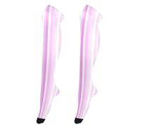 KLL Chaussettes hautes à rayures violettes et roses pour femme - Chaussettes hautes tendance pour le travail - Jambières pour hommes pour les occasions spéciales - Calcetas largas escolares para ni