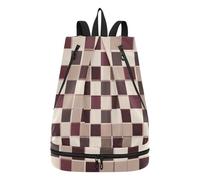 KLL Chic Squares Sac à dos de football avec cordon de serrage et compartiments humides et secs Bordeaux