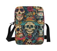 KLL Cinco De Mayo Carnaval Of The Dead Sac à bandoulière en cuir vegan pour femme