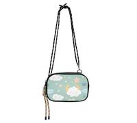 KLL Cloud Star Moon Light Green Sky Cute Crossbody Bags Men Waterproof with Credit Card Slots Women Shoulder Handbags Take a walk