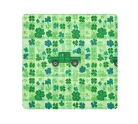 KLL Clover Leaf St. Patrick's Day Clover Lucky Green Doodle Pochettes de cosmétiques portables en tissu pour appareil photo Objectif Sac de rangement pour femme, Clover Leaf St. Patrick's Day Clover