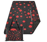 KLL Couverture imperméable à pois rouges pour la plage, ne fait pas de sable, couverture imperméable pour les personnes en plein air, cadeau d'été, manta para playa