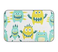 KLL Cute Little Monsters Tapis de refroidissement d'été pour chiens et chats Vert Jaune Taille M