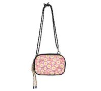 KLL Daisy Sac à main latéral imperméable avec sangle réglable pour homme Magenta