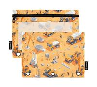KLL Dam Grader Trousse à crayons à 3 trous pour classeurs à anneaux avec trous de reliure pour enfants