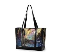 KLL Dreamy Colors Tarot Fairy Sac fourre-tout professionnel en toile pour ordinateur portable avec fermeture éclair Grand sac à main pour le travail avec sac à déjeuner bolsos para mujeres