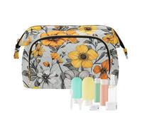 KLL Fleurs d'été Papillons de fleurs roses Sacs cosmétiques en argent Essentiels Grands sacs à cosmétiques Changement Sac à main, 18 pièces, 1 size