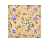 KLL Fleurs Lavande Pensée Papillons Pêche Magique Autocollant Articles de Toilette Pochettes Tissu Cosmétique Voyage Organisateur Wrap Objectif Appareil Photo Tissu Enveloppant Maquillage pour Femme,