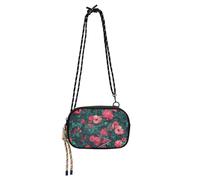 KLL Flower Power Part Sac à bandoulière pratique pour homme avec sangle réglable Noir