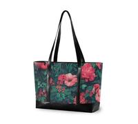 KLL Flower Power Part Sac étanche pour ordinateur portable 14" avec fermeture éclair Grand sac fourre-tout pour salle de sport avec déjeuner bolsa pour ordinateur portable mujer