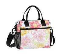 KLL Fresh Spring Sac à déjeuner simple et coloré avec bandoulière pour le travail pour la salle de sport Bolsa almuerzo para Mujer