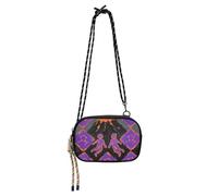 KLL Gemini Sac à main à bandoulière avec bandoulière réglable Violet/orange/noir