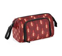 KLL Grande trousse à crayons de grande capacité avec fermeture éclair légère pour adultes fournitures scolaires Joyeux Noël