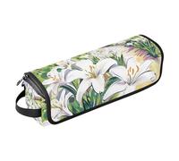 KLL Hot Hair Tools Sac de voyage avec tapis de fer à lisser anti-poussière pour outils chauds, fer à friser, fers plats, volumateur de cheveux, lys blancs, dimanche de Pâques