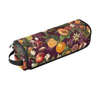 KLL Hot Hair Tools Sac de voyage et tapis résistant à la chaleur avec fermeture éclair imperméable pour fer plat, fer à lisser, fer à friser, kumquat fruit violet