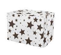 KLL Housse de protection pour cage de chien Motif étoiles noires et blanches Marron 106,7 cm