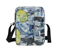 KLL Lemon and Ice Sac à bandoulière en cuir végétalien pour homme Sac à main de voyage pour femme