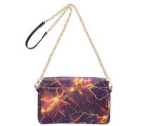KLL Lightning Bolts - Petit sac à bandoulière tendance - En cuir végétalien - Pour femme - Sac à main imperméable - Avec bandoulière
