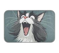 KLL Lit rafraîchissant pour chat norvégien amusant avec inscription Happy Summer - Lit auto-rafraîchissant pour intérieur et chien - Manta Fria para Perros - Taille M