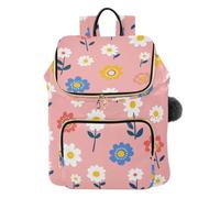 KLL Little Fresh Peach Sac à dos à bandoulière pour femme Motif fleurs mignonnes