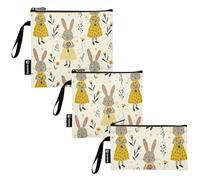 KLL Lovely Miss Rabbit Dream Style Lot de 3 sacs à sandwich réutilisables étanches pour garçons