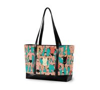 KLL Muscle Hunk Man Sac fourre-tout moderne pour ordinateur portable de 14" avec fermeture éclair pour femme - Grand sac à main pour piscine, gym, épicerie, voyage avec tablette bolsos secret para