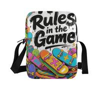 KLL No Rules in The Game Wildstyle Graffti messenger bag for women Vegan Leather Shoulder Crossover Bag Travel Woman Shoulder Handbags