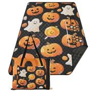 KLL Panier de pique-nique imperméable en forme de citrouille orange pour adultes, tapis de fête pliable pour adultes, cadeau de pique-nique supplémentaire