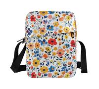 KLL Pérou Cantuta Beauty Flowers Sac à bandoulière pour femme en cuir végétalien Sac à bandoulière Shopping Woman Sac à main Bandoulière