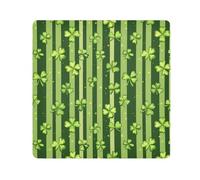 KLL Pochettes de maquillage autocollantes en tissu pour femme - Motif trèfle vert porte-bonheur - Pour bijoux, appareil photo, Trèfle vert porte-bonheur pour la Saint-Patrick, 21.7x21.7in