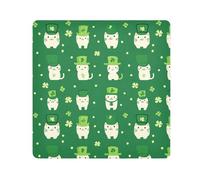 KLL Pochettes de maquillage de protection en tissu pour objectif d'appareil photo Motif trèfle de la Saint-Patrick, Motif trèfle porte-bonheur de la Saint-Patrick, 17.7x17.7in