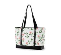 KLL Porte-documents pour femme avec fermeture éclair structurée Motif fleurs peintes à la main avec bolsos secret para mujeres