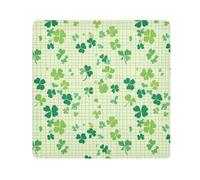 KLL Porte-maquillage portable à quatre feuilles pour la Saint-Patrick - Vert - Pour femme, Trèfle à quatre feuilles feuilles pour la Saint-Patrick Vert porte-bonheur, 21.7x21.7in