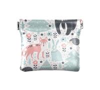 KLL Porte-monnaie en cuir pour femme, sac à main fantaisie, sac à main pour femme, motif renard, animaux, renard, 11 cm (L) x 9,5 cm (l) x 1 cm (H), imprimé, Animaux Renard, 4.33"(L) x 3.74"(W) x