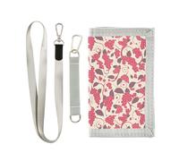 KLL Portefeuille à trois volets en nylon pour homme avec pince à billets et cordon de serrage Motif Boa