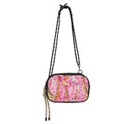 KLL Sac à bandoulière multi-dessin animé girafes rose noir pour homme confortable avec sangle réglable petit sac à bandoulière Take a walk