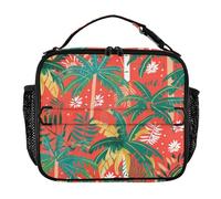 KLL Sac à déjeuner pour homme étanche avec poignée isotherme pour l'école, l'université, l'été, les arbres tropicaux