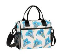 KLL Sac à déjeuner vertical réglable avec bandoulière pour adolescentes et filles - Bleu lonchera de Mujer para el Trabajo