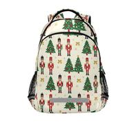 KLL Sac à dos d'école motif soldat casse-noisette de Noël pour enfants garçons avec clip de poitrine sac à livres pour homme Mochilas escolares para ni ? as