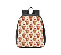 KLL sac à dos pour enfants Noël Highland vache chapeau de Père Noël | sacs à livres, pour enfants de 2 ans, mochila para ni?a