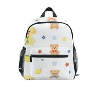 KLL Sac à dos pour filles sifflet mignon Golden Retriever Teddy Bear, Adorable ours en peluche Golden Retriever, Small, Tendance | Sacs à livres sifflets, avec étiquette nominative, pour enfants mini sac à livres