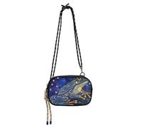 KLL Sac à main à bandoulière brillant grenouille West pour homme avec fentes pour cartes de crédit Sac de poitrine décontracté pour téléphone Take a walk