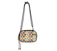 KLL Sac à main rétro coloré pour homme avec emplacements pour cartes de crédit Petit sac à main Take a walk